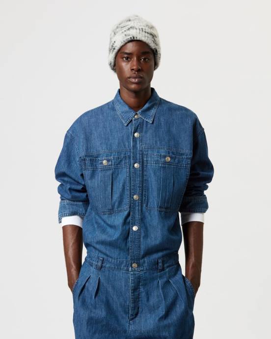 Isabel Marant muži cijany denim overal V6XH1374 oblečenie Modrá