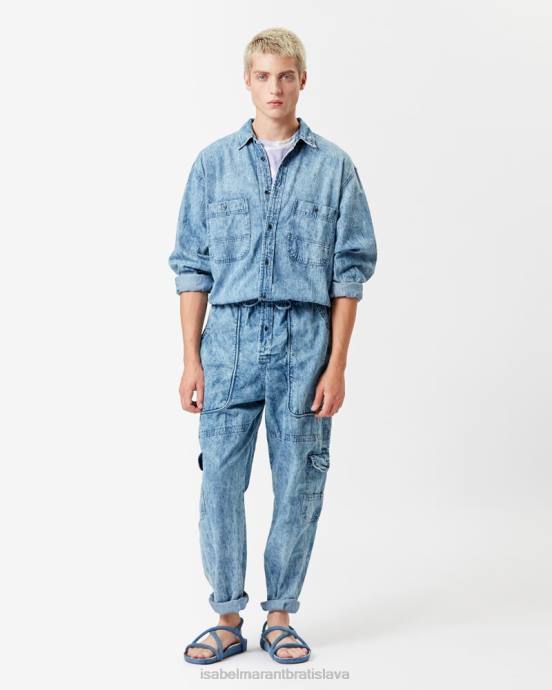 Isabel Marant muži kombinéza vyns chambray V6XH1375 oblečenie Modrá