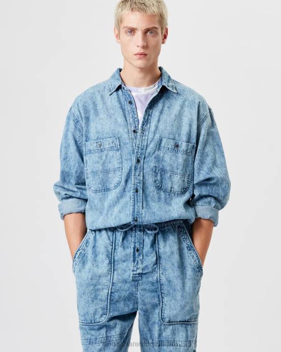 Isabel Marant muži kombinéza vyns chambray V6XH1375 oblečenie Modrá