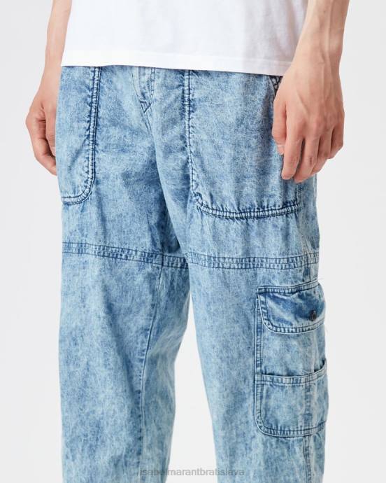 Isabel Marant muži nohavice vanni chambray V6XH1394 oblečenie Modrá