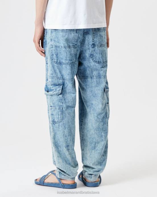 Isabel Marant muži nohavice vanni chambray V6XH1394 oblečenie Modrá