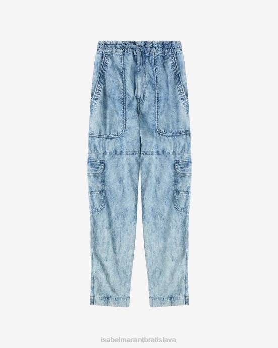 Isabel Marant muži nohavice vanni chambray V6XH1394 oblečenie Modrá