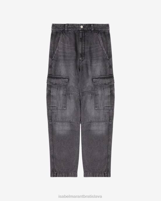 Isabel Marant muži terence cargo nohavice V6XH1390 oblečenie sivá