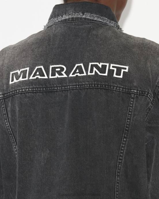 Isabel Marant muži bunda jango V6XH1278 oblečenie vyblednutá čierna