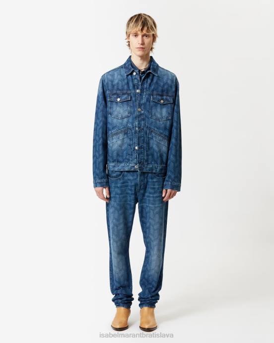Isabel Marant muži džínsová bunda jango V6XH1276 oblečenie Modrá