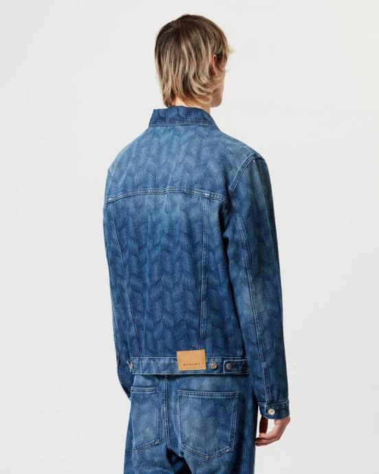 Isabel Marant muži džínsová bunda jango V6XH1276 oblečenie Modrá