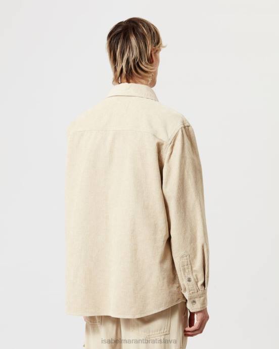 Isabel Marant muži bavlnená košeľa ritchie V6XH1359 oblečenie neutrálny