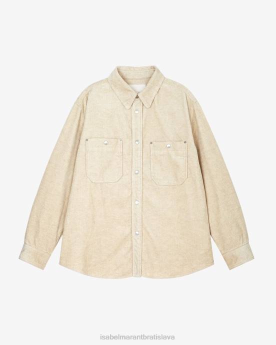 Isabel Marant muži bavlnená košeľa ritchie V6XH1359 oblečenie neutrálny