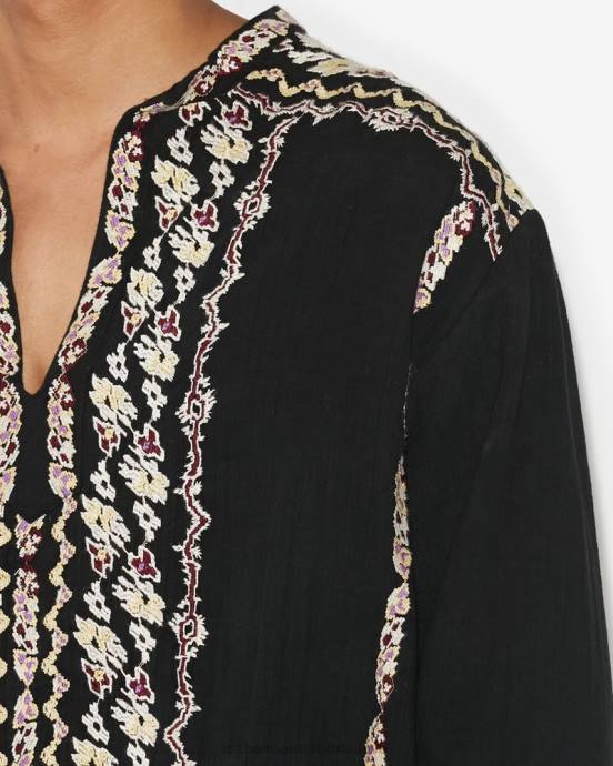 Isabel Marant muži cikariah blúzka V6XH1366 oblečenie čierna