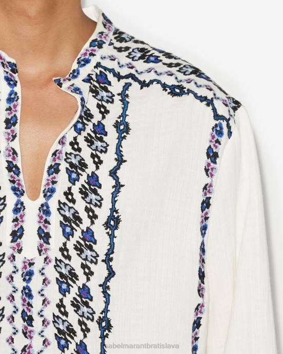Isabel Marant muži cikariah blúzka V6XH1370 oblečenie ecru