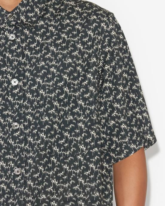 Isabel Marant muži labilio košeľa V6XH1361 oblečenie čierna