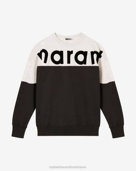 Isabel Marant muži Howley dvojfarebná ''marant'' mikina V6XH1314 oblečenie vyblednutá čierna
