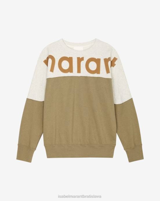 Isabel Marant muži Howley dvojfarebná ''marant'' mikina V6XH1315 oblečenie kaki