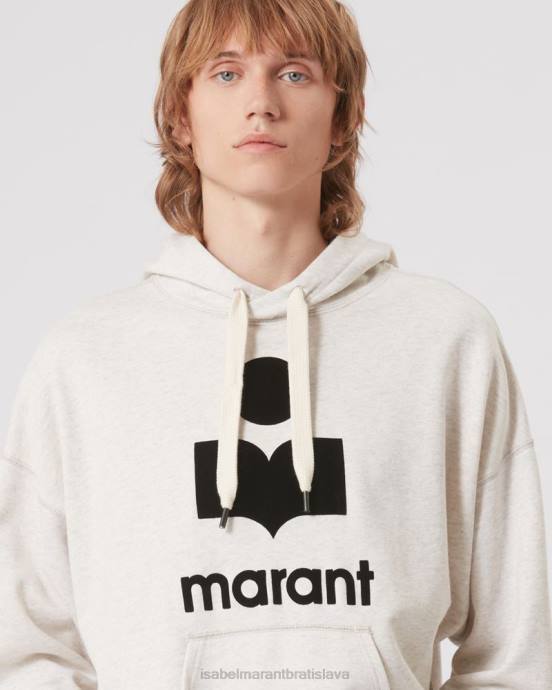 Isabel Marant muži mikina s kapucňou s logom miley V6XH1311 oblečenie ecru