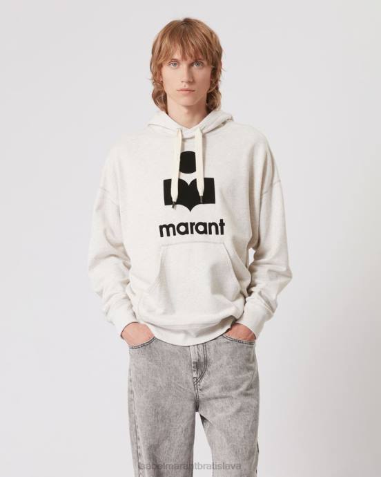Isabel Marant muži mikina s kapucňou s logom miley V6XH1311 oblečenie ecru