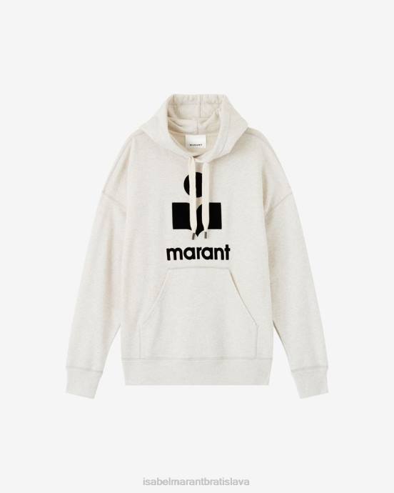 Isabel Marant muži mikina s kapucňou s logom miley V6XH1311 oblečenie ecru