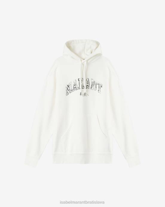 Isabel Marant muži mikina s kapucňou s logom miley V6XH1331 oblečenie biely
