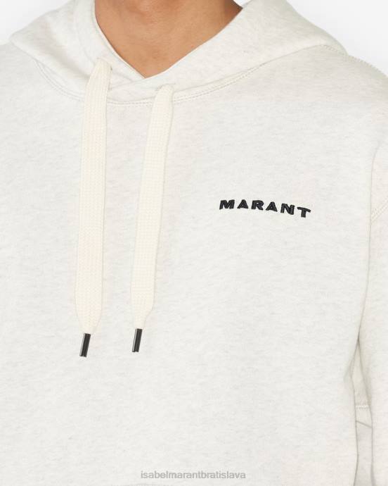 Isabel Marant muži mikina s logom marcello V6XH1327 oblečenie ecru