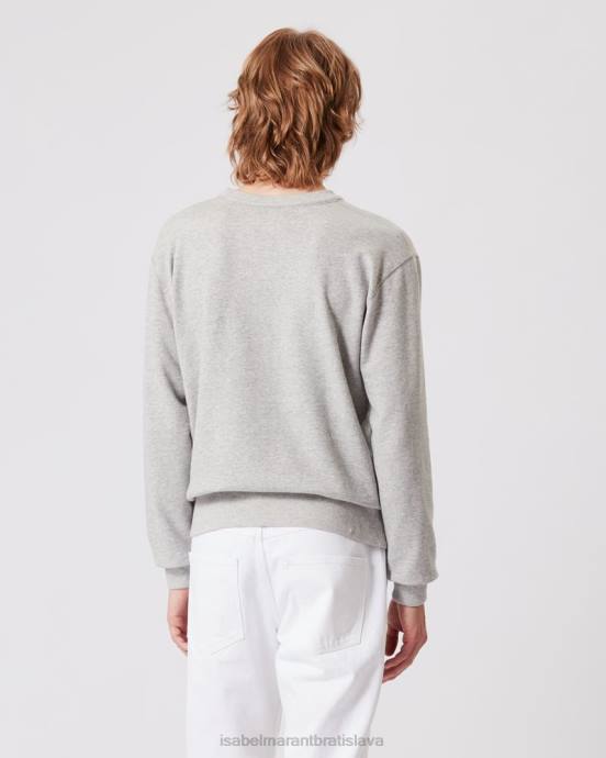 Isabel Marant muži mikina s logom mikis V6XH1321 oblečenie sivá