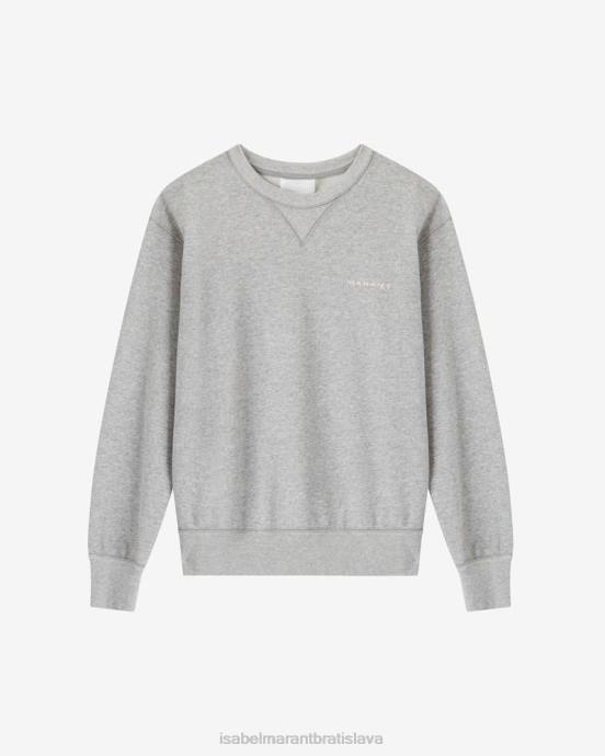 Isabel Marant muži mikina s logom mikis V6XH1321 oblečenie sivá