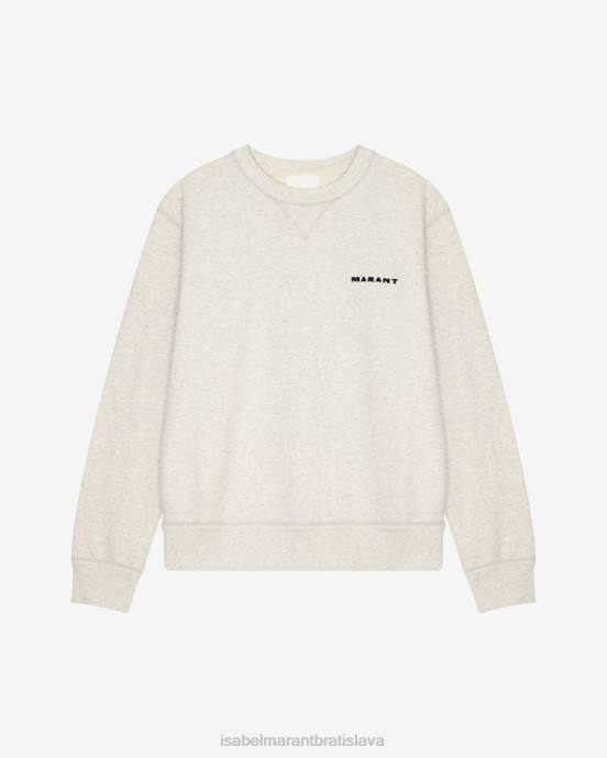 Isabel Marant muži mikina s logom mikis V6XH1322 oblečenie ecru