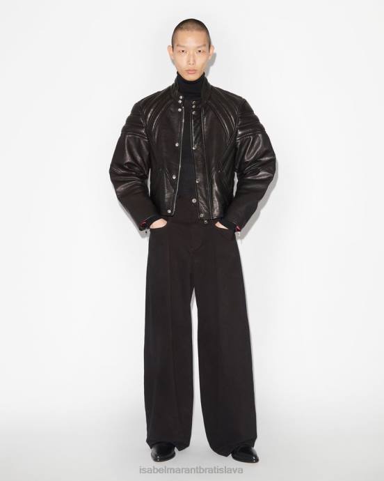 Isabel Marant muži sippoly bavlnené nohavice V6XH1404 oblečenie čierna