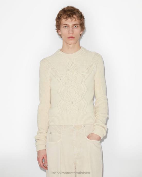 Isabel Marant muži tristan sveter z merino vlny V6XH1401 oblečenie ecru
