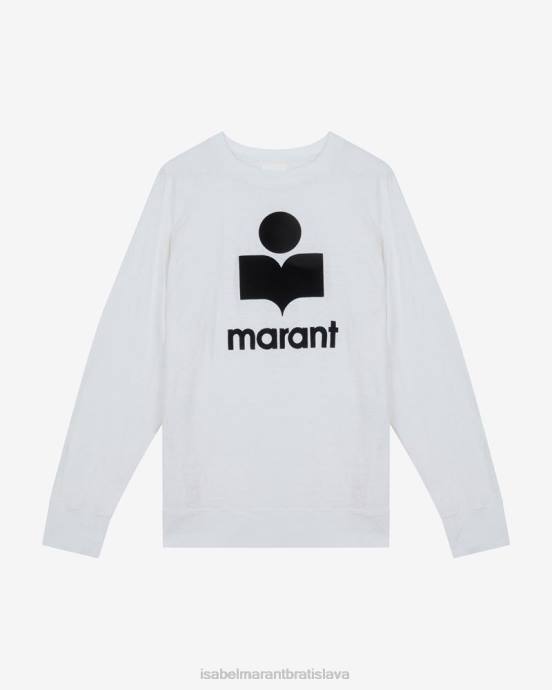 Isabel Marant muži Tričko s dlhým rukávom s logom kieffer V6XH1290 oblečenie biely