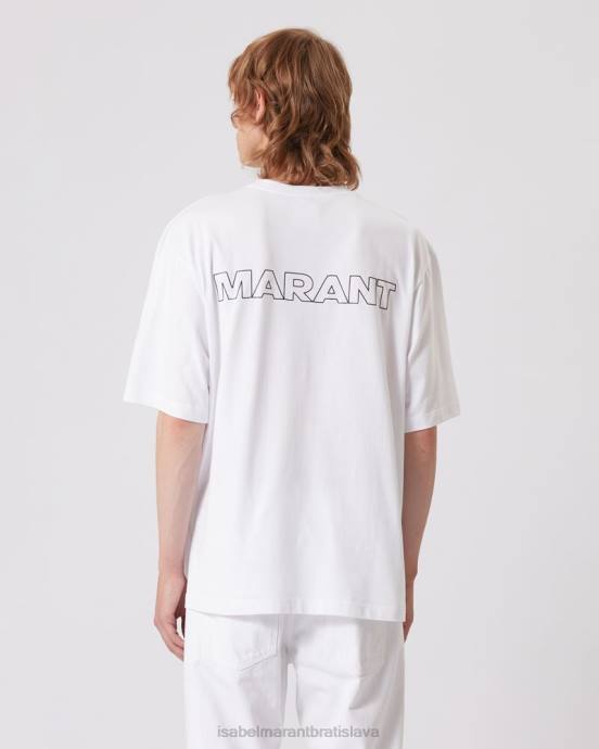 Isabel Marant muži guzy ''marant'' bavlnené tričko V6XH1292 oblečenie biely