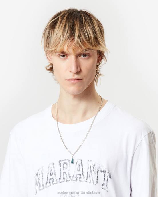 Isabel Marant muži tričko honore ''marant'' V6XH1295 oblečenie biely