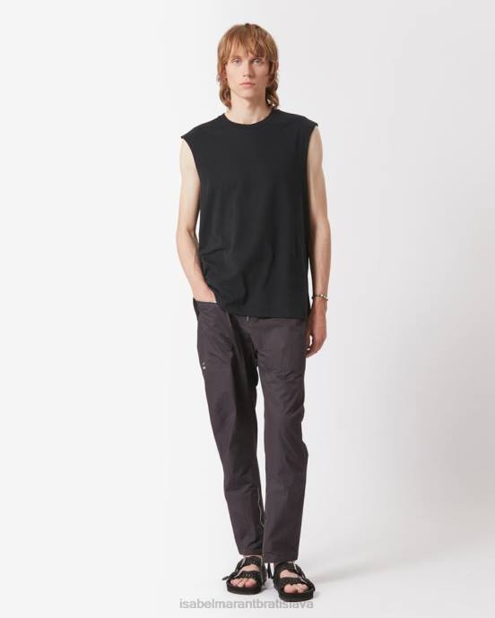 Isabel Marant muži yvan ''marant'' bavlnené tričko V6XH1302 oblečenie čierna