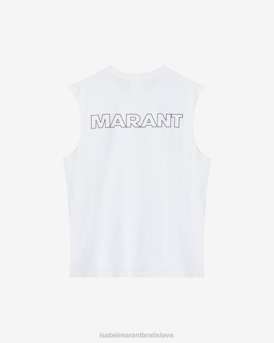 Isabel Marant muži yvan ''marant'' bavlnené tričko V6XH1303 oblečenie biely