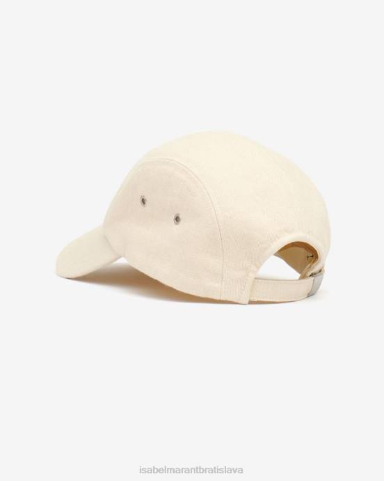 Isabel Marant unisex baseballová čiapka s logom tedji V6XH1063 príslušenstvo ecru/čierna