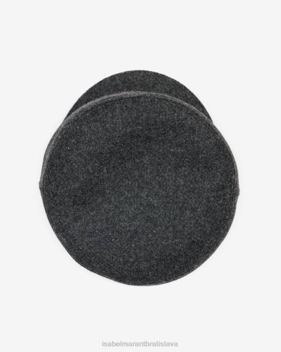 Isabel Marant unisex evie klobúk V6XH1053 príslušenstvo antracitová