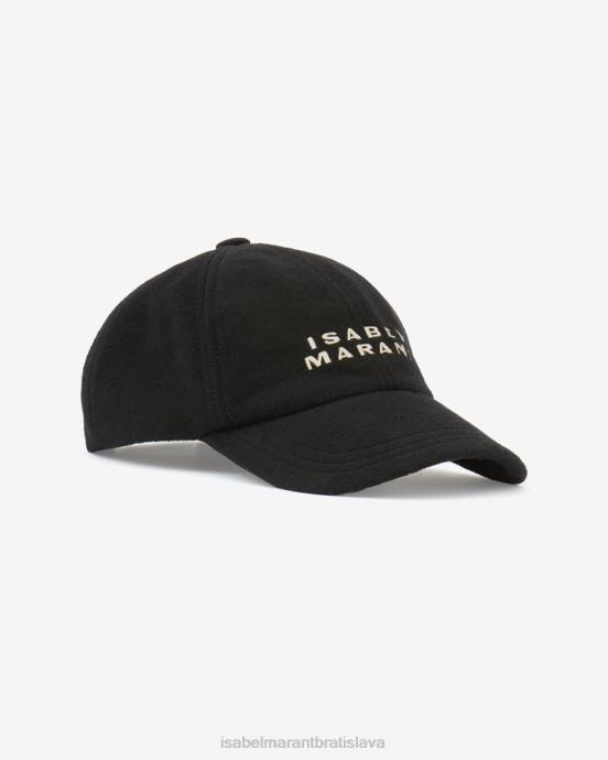 Isabel Marant unisex čiapka s logom tyron V6XH1059 príslušenstvo čierna