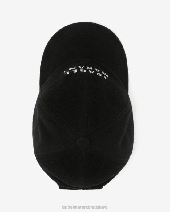 Isabel Marant unisex čiapka s logom tyron V6XH1059 príslušenstvo čierna