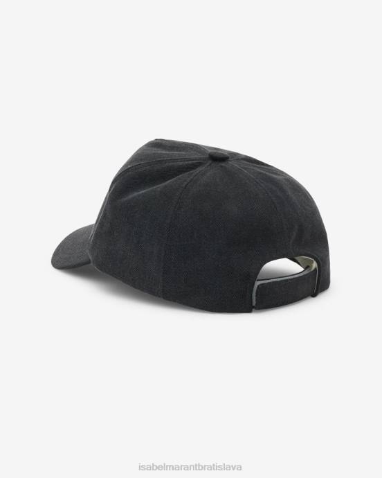 Isabel Marant unisex čiapka s logom tyron V6XH1076 príslušenstvo sivá