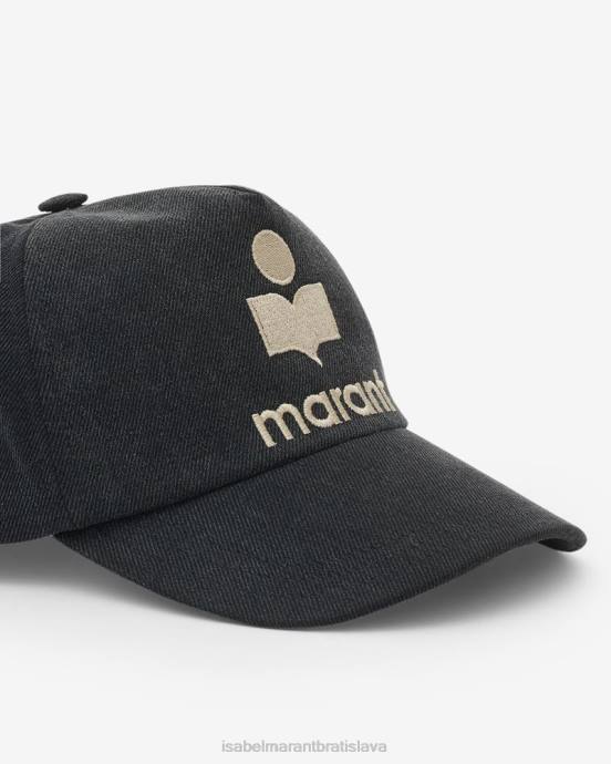 Isabel Marant unisex čiapka s logom tyron V6XH1076 príslušenstvo sivá