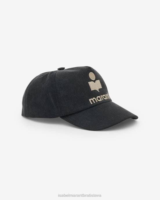 Isabel Marant unisex čiapka s logom tyron V6XH1076 príslušenstvo sivá
