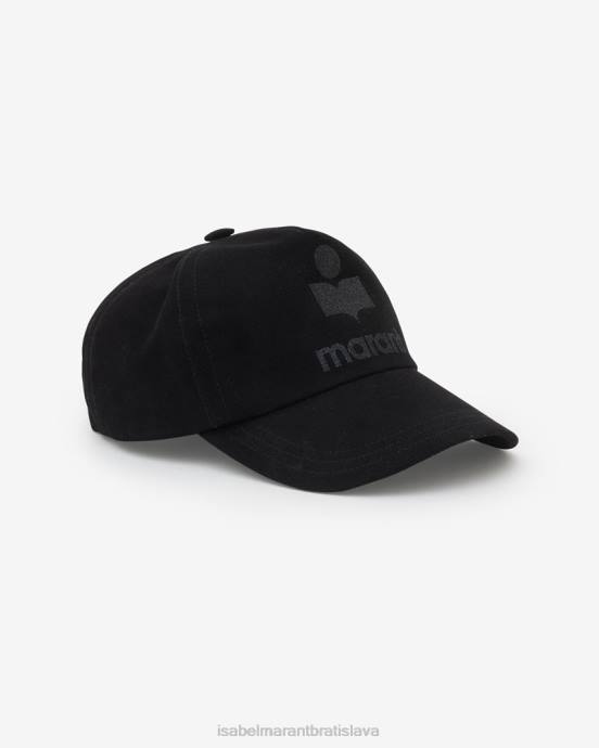 Isabel Marant unisex čiapka s logom tyron V6XH1077 príslušenstvo čierna