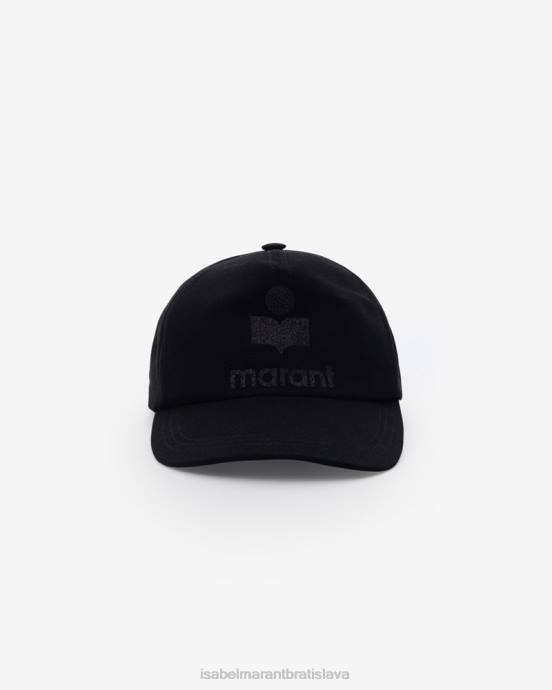 Isabel Marant unisex čiapka s logom tyron V6XH1078 príslušenstvo čierna