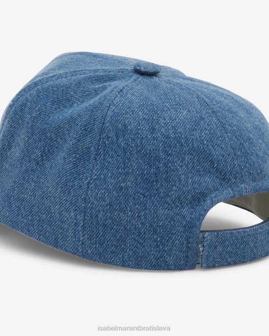 Isabel Marant unisex čiapka s logom tyron V6XH1081 príslušenstvo svetlo modrá