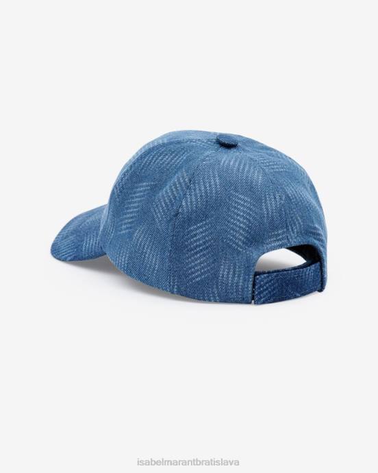 Isabel Marant unisex čiapka s logom tyron V6XH1082 príslušenstvo Modrá