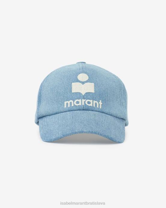 Isabel Marant unisex čiapka s logom tyron V6XH1085 príslušenstvo svetlo modrá