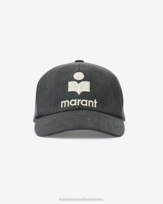Isabel Marant unisex čiapka s logom tyron V6XH1090 príslušenstvo sivá