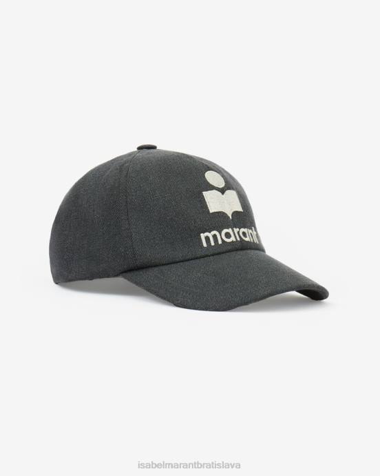 Isabel Marant unisex čiapka s logom tyron V6XH1091 príslušenstvo sivá
