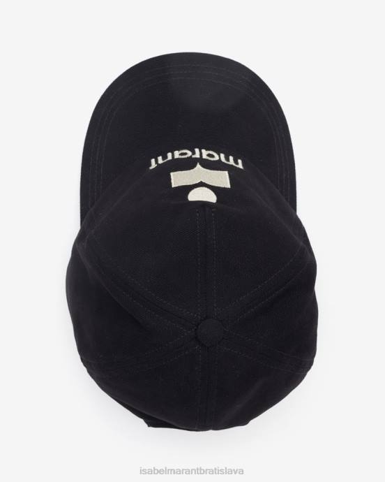 Isabel Marant unisex čiapka s logom tyrony V6XH1060 príslušenstvo čierna/ecru