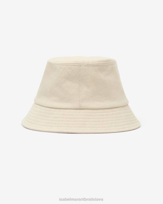 Isabel Marant unisex klobúk s logom Haley V6XH1067 príslušenstvo ecru/čierna