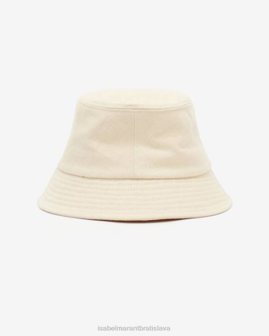 Isabel Marant unisex klobúk s logom Haley V6XH1068 príslušenstvo ecru/čierna