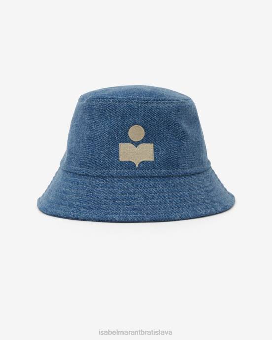 Isabel Marant unisex klobúk s logom Haley V6XH1083 príslušenstvo svetlo modrá